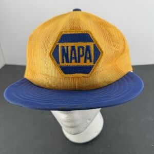 Vintage NOS 1980's NAPA Auto Parts Trucker Full Mesh Cap Snapback Louisville Mfg